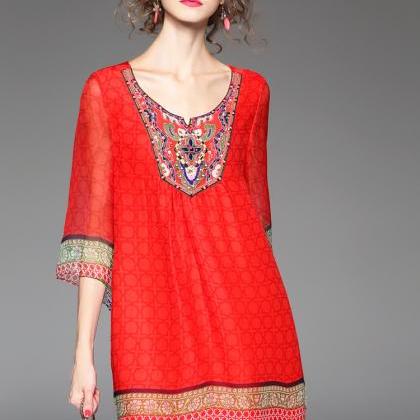 Dhl High End Spring Women Silk Beaded Embroidery..