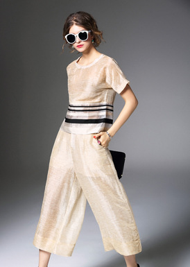 Fashion Women Dress 2 Two Piece Set T-shirt And Pant Set -yr1794